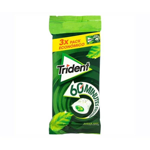 TRIDENT Chicles gragea de hierbabuena, 3 uds. TRIDENT 60 g. - 0.07 kg - Imagen del producto en Findit