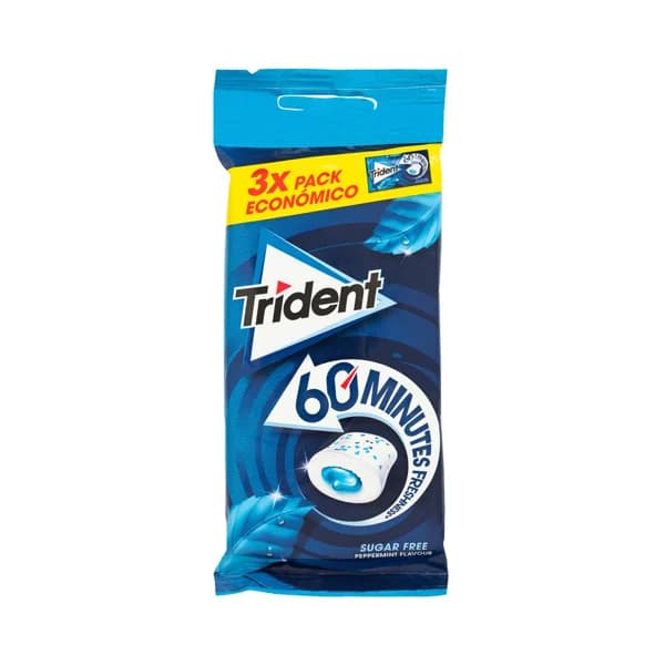 TRIDENT Chicles gragea de menta, 3 uds. 66 g. - 0.07 kg - Imagen del producto en Findit