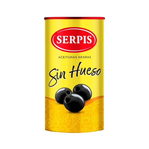 SERPIS Aceitunas negras sin hueso lata 150 g. - 0.15 kg - Imagen del producto en Findit