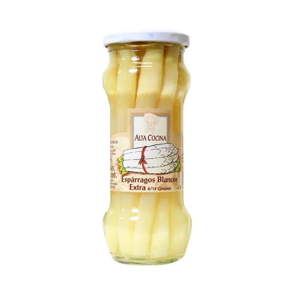 ALTA COCINA Espárragos blancos 9/12 piezas frasco de 220 g. - 0.13 kg - Imagen del producto en Findit