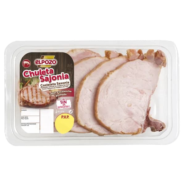 Bandeja con chuletas de cerdo tipo Sajonia, ideales para plancha EL POZO - 1 ud - Imagen del producto en Findit