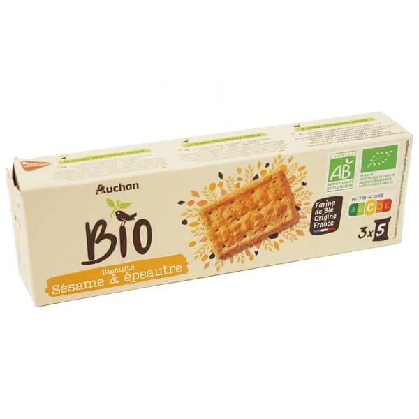 PRODUCTO ALCAMPO Bio Galletas con espelta y sésamo ecológicos 150 g. - 0.15 kg - Imagen del producto en Findit