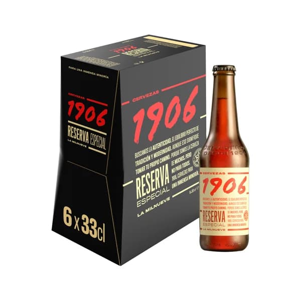 1906 Cervezas reserva especial pack de 6 botellines de 33 cl. - 1.98 l - Imagen del producto en Findit