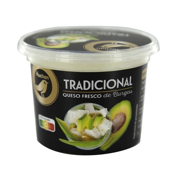 AUCHAN Queso fresco tradicional de Burgos tarrina de 250 g. Producto Alcampo - 0.25 kg - Imagen del producto en Findit