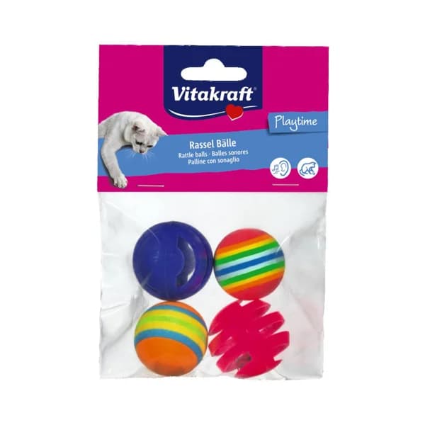 VITAKRAFT Bolas surtidas de juguete para gatos VITAKRAFT 4 uds. - 1 ud - Imagen del producto en Findit