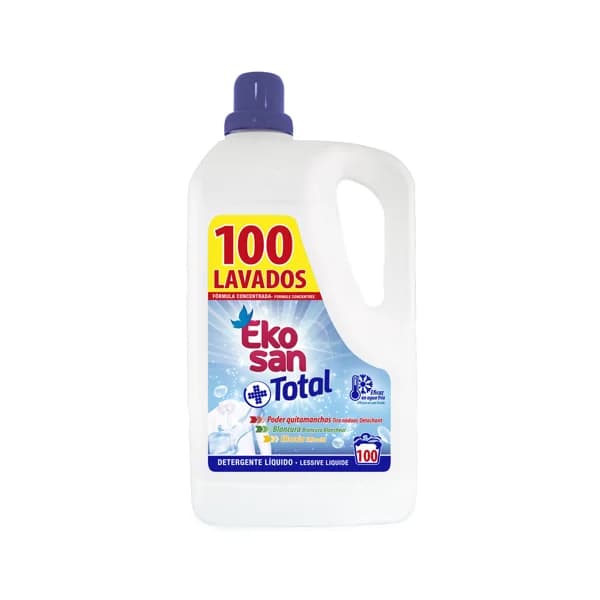 EKOSAN Detergente líquido para lavado ropa a mano y máquina 100 ds. 5 l. - 1 ud - Imagen del producto en Findit