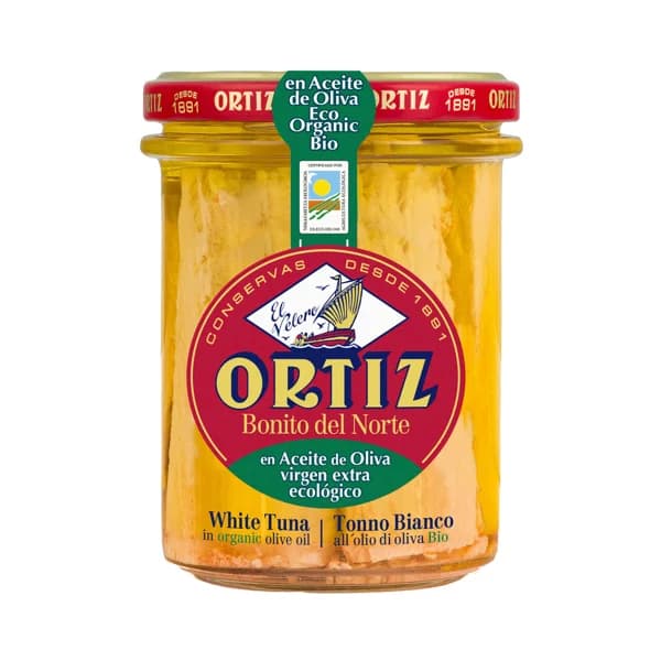 ORTIZ Bonito del norte en aceite de oliva ecológico ORTIZ 150 g. - 0.15 kg - Imagen del producto en Findit