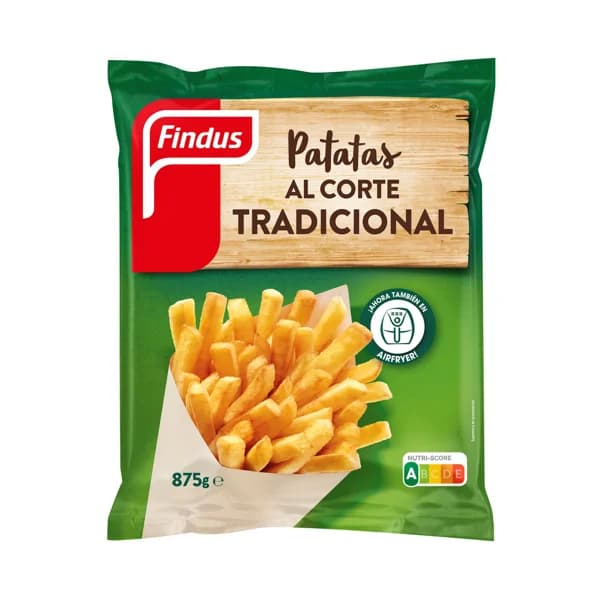 FINDUS Patatas prefritas ultracongelads corte tradicional, aptas para airfryer 875 g. - 0.88 kg - Imagen del producto en Findit