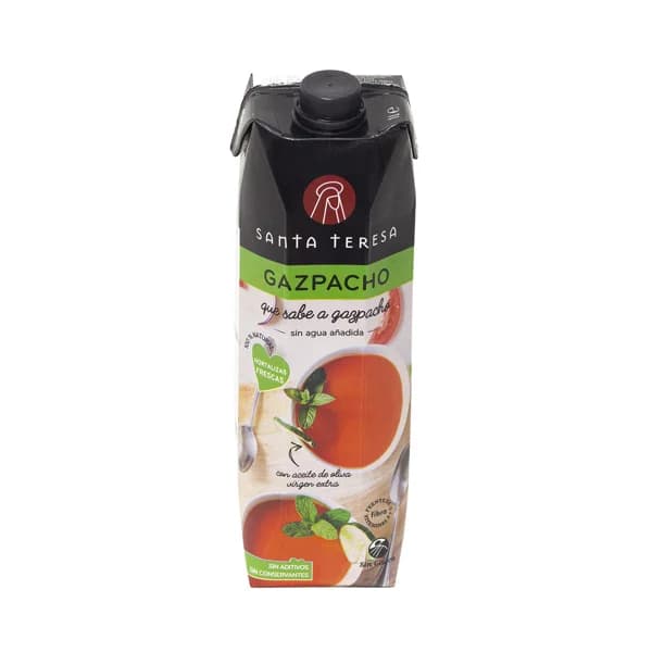 SANTA TERESA Gazpacho 100% natural con aceite de oliva virgen extra SANTA TERESA 1 l. - 1 l - Imagen del producto en Findit