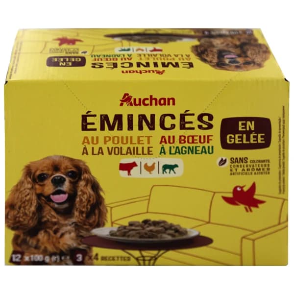 PRODUCTO ALCAMPO Alimento completo para perros adultos a base diferentes carnes 12 x 100 g. - 1.2 kg - Imagen del producto en Findit