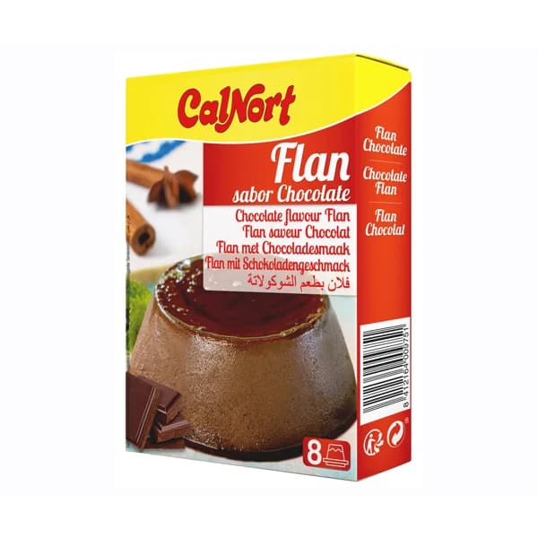 CALNORT Preparado en polvo para flan con sabor a chocolate 2 X 65 g. - 0.13 kg - Imagen del producto en Findit