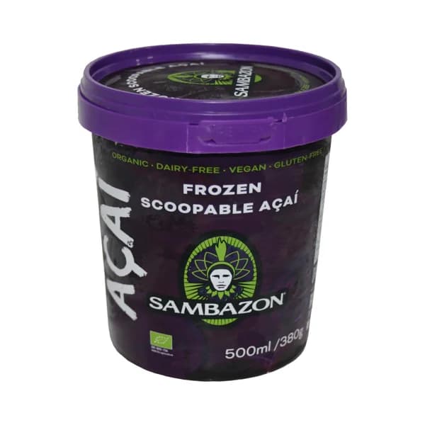 SAMBAZON Tarrina de helado de sorbete de açai de origen ecológico SAMBAZON 500 ml. - 0.5 l - Imagen del producto en Findit