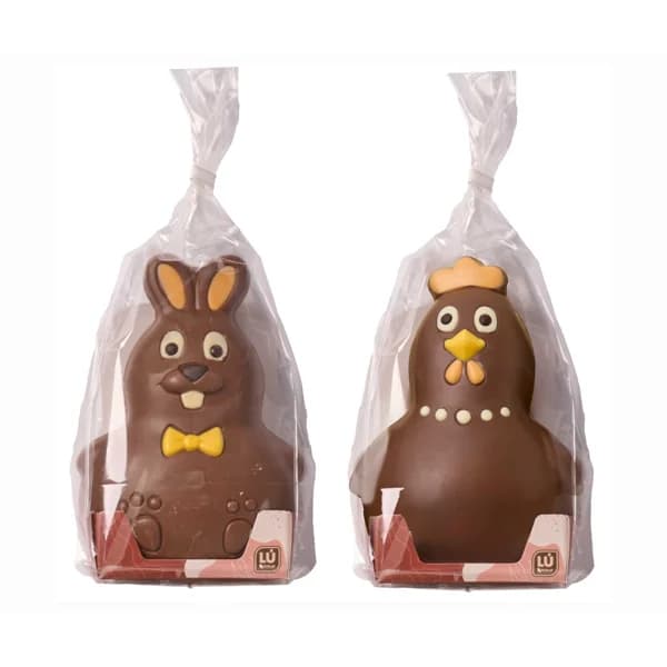 LÚ XOCOLAT Gallina de Pascua de chocolate con leche 250 g. - 0.25 kg - Imagen del producto en Findit