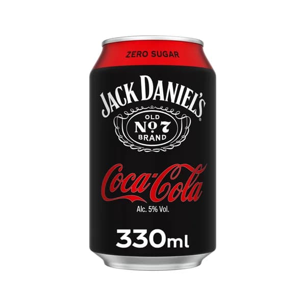 COCACOLA & Jack Daniel´s zero azúcar lata 330 ml. - 0.33 l - Imagen del producto en Findit