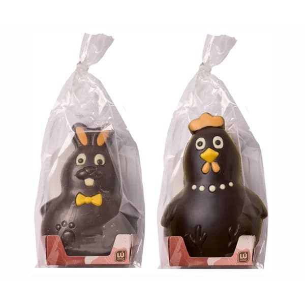 LÚ XOCOLAT Gallina de Pascua de chocolate negro 250 g. - 0.25 kg - Imagen del producto en Findit