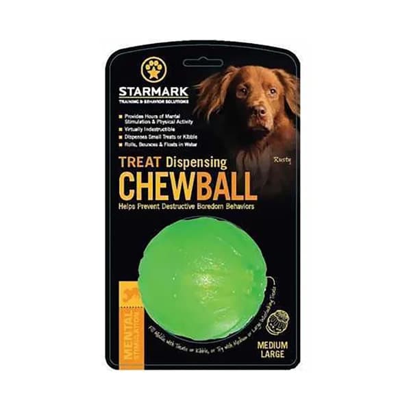 STARMARK Chew ball  Pelota resistente y estimulante para perros talla M 7 cm. - 1 ud - Imagen del producto en Findit