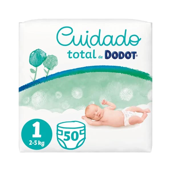DODOT Cuidado total Pañales talla 1 (2-5 kg) 50 uds. - 1 ud - Imagen del producto en Findit