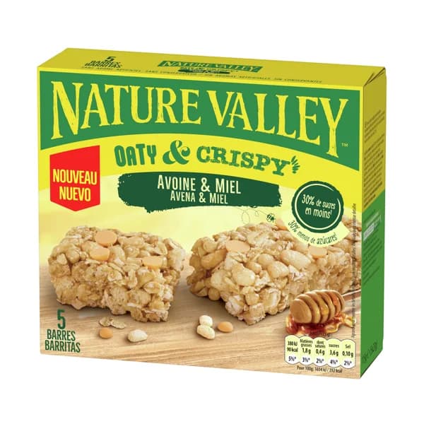 NATURE VALLEY Barra de cereales de avena y miel, 5 uds, 115 g. - 0.12 kg - Imagen del producto en Findit