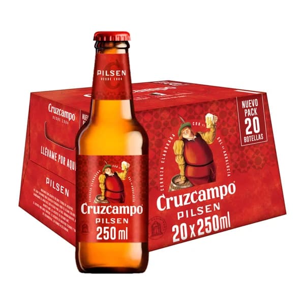 CRUZCAMPO Cerveza Pilsen pack de 20 uds. x 25 cl. - 5 l - Imagen del producto en Findit