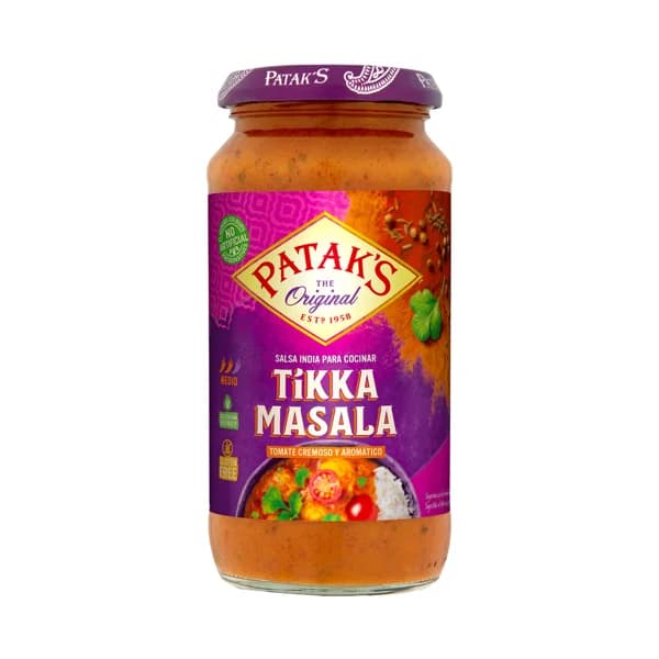 PATAK'S Salsa de tomate con notas de cilantro y comino, Tikka Masala PATAK´S 450 g. - 0.45 kg - Imagen del producto en Findit
