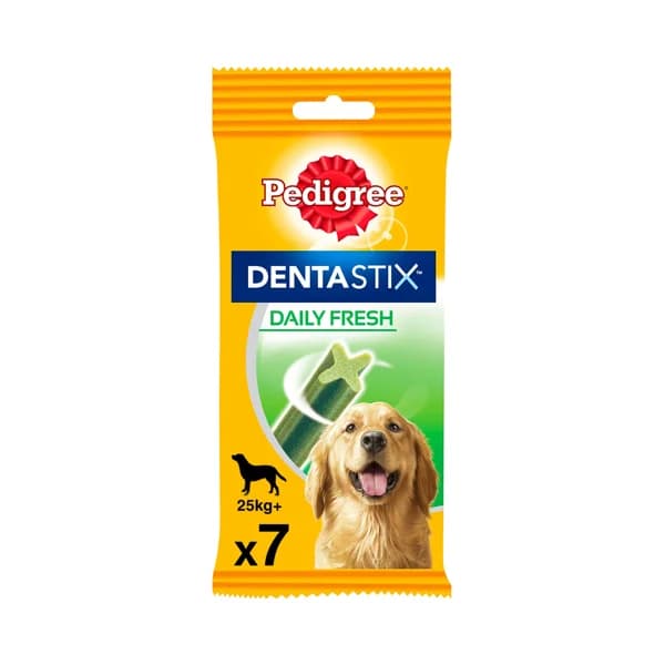 PEDIGREE Sancks dentales para perros. + 25 kg, PEDIGREE DENTASTIX DAILY FRESH 7 uds. 270 g. - 0.27 kg - Imagen del producto en Findit