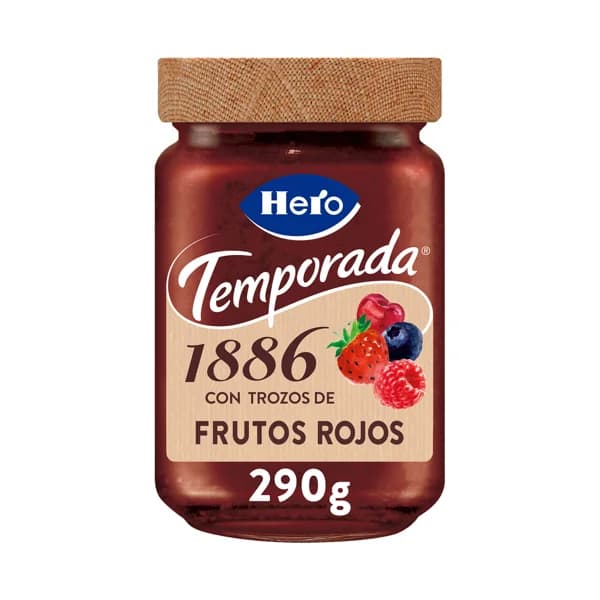 HERO Temporada 1886 Mermelada extra con trozos de frutos rojos de temporada bote 290 g. - 0.29 kg - Imagen del producto en Findit