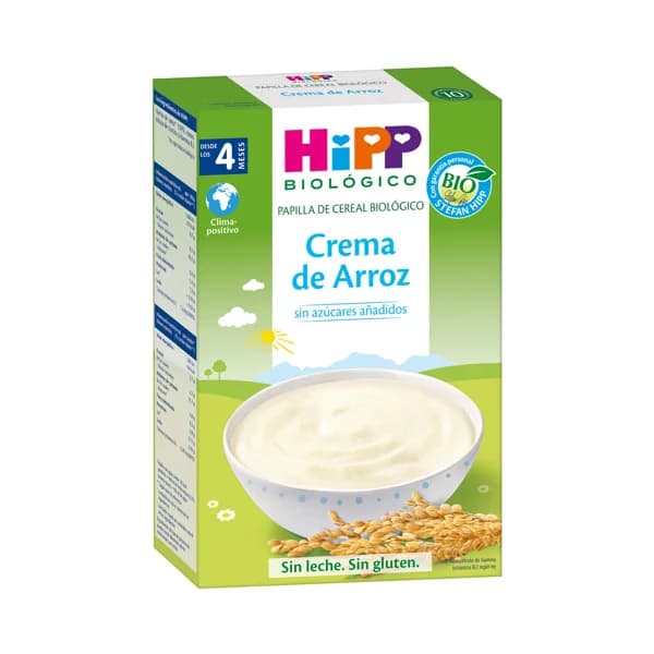 HIPP Biológico Papilla de crema de arroz de origen ecológico, sin leche, sin gluten y sin azúcares añadidos 200 g. - 0.2 kg - Imagen del producto en Findit