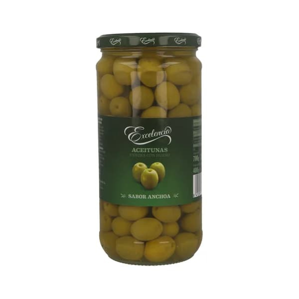 Frasco aceitunas sabor anchoa EXCELENCIA 330 g. - 0.23 kg - Imagen del producto en Findit