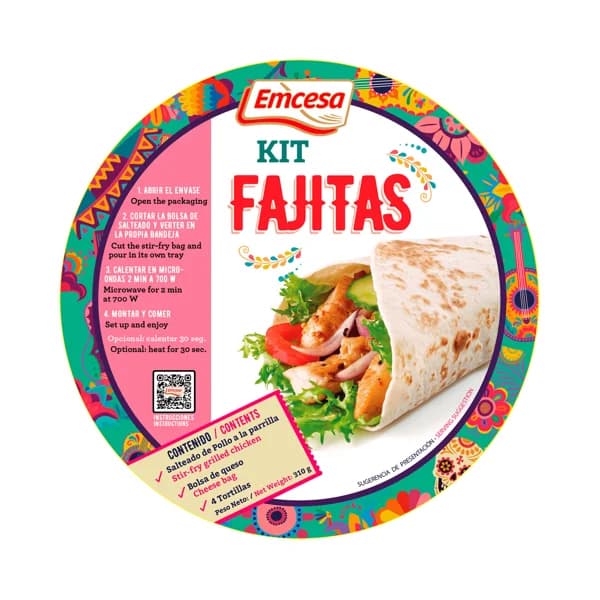 EMCESA Kit fajitas de pollo a la parilla 310 g. - 0.31 kg - Imagen del producto en Findit