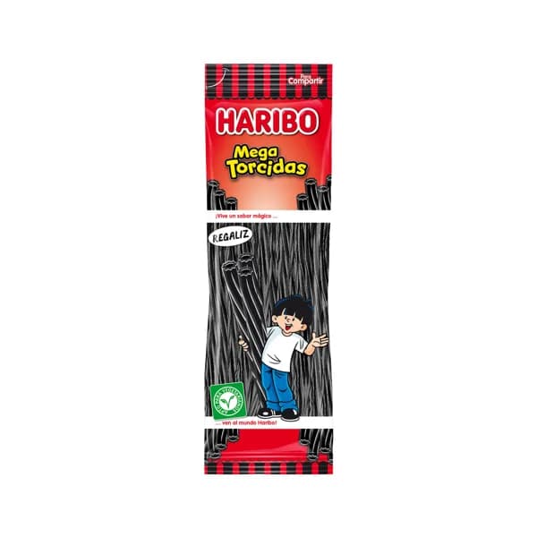 HARIBO Regaliz negro HARIBO MEGA TORCIDAS 200 g. - 0.2 kg - Imagen del producto en Findit