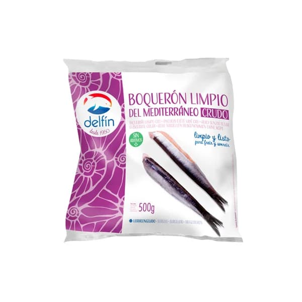 DELFÍN Boquerones limpios del Mediterraneo, sin aditivos, ultracongelados y listos para freir DELFÍN 500 g. - 0.5 kg - Imagen del producto en Findit
