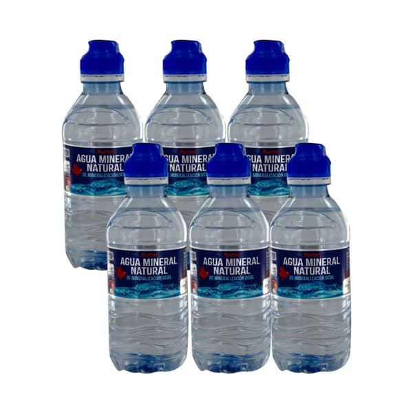 PRODUCTO ALCAMPO Agua mineral con tapón sport pack 6 botellas x 33 cl. - 1.98 l - Imagen del producto en Findit