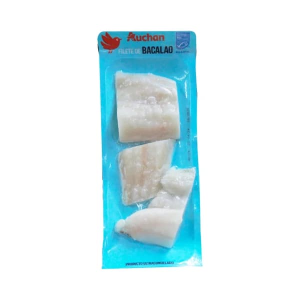 AUCHAN Filetes de bacalao ultracongelados y con piel 360 g. Producto Alcampo - 0.36 kg - Imagen del producto en Findit