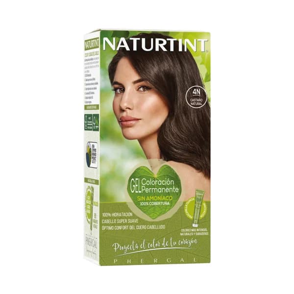 NATURTINT Gel de coloración permanente sin amoníaco, tono 4N castaño natural NATURTIN. - 1 ud - Imagen del producto en Findit