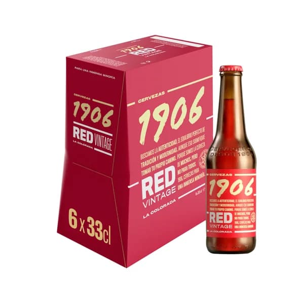 1906 RED VINTAGE  Cervezas pack 6 uds. x 33 cl. - 1.98 l - Imagen del producto en Findit