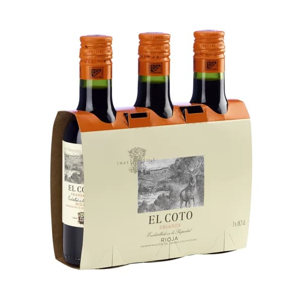 EL COTO  Vino tinto crianza con D.O. Ca. Rioja EL COTO 3 x 18.7 cl. - 0.56 l - Imagen del producto en Findit
