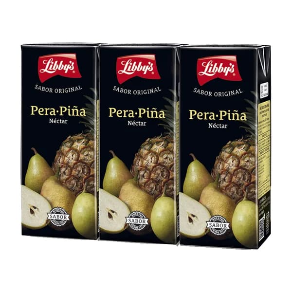 LIBBY'S Néctar de pera y piña LIBBY'S pack 3 uds x 20 cl. - 0.6 l - Imagen del producto en Findit