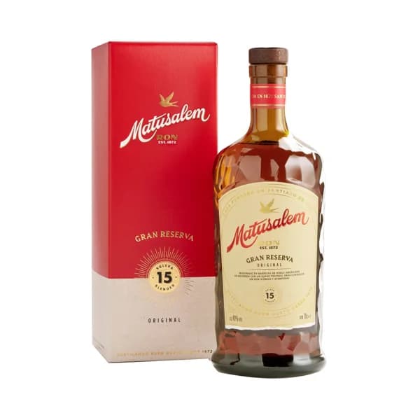 MATUSALEM Ron dorado gran reserva, solera 15 años, elaborado en Cuba botella 70 cl. - 0.7 l - Imagen del producto en Findit