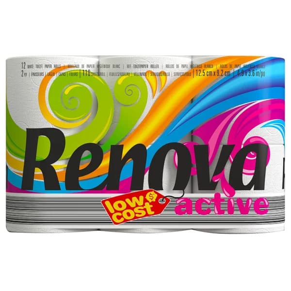 RENOVA Papel higiénico Active 12 rollos - 1 ud - Imagen del producto en Findit