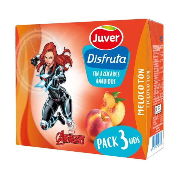 JUVER Disfruta Néctar de melocotón, sin azúcares añadidos pack 3 uds x 20 cl. - 0.6 l - Imagen del producto en Findit