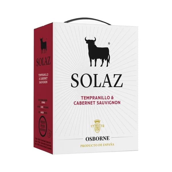 SOLAZ Vino tinto con IGP Vino de la Tierra de Castilla Bag in box de 3 l. - 1 ud - Imagen del producto en Findit
