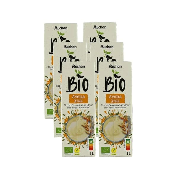 ALCAMPO ECOLÓGICO Bebida vegetal de avena ecológica, sin azúcares añadidos 6 x 1 l. - 6 l - Imagen del producto en Findit