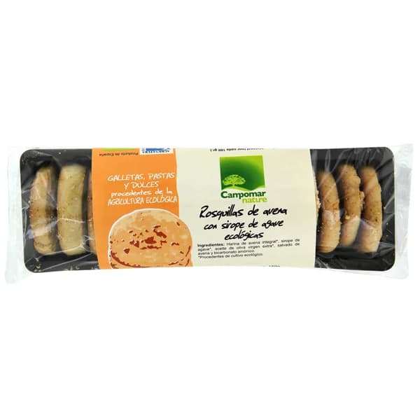 CAMPOMAR NATURE Rosquillas de avena con sirope de agave rcológicas CAMPOMAR Nature 150 g. - 0.15 kg - Imagen del producto en Findit