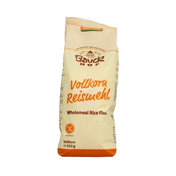 BAUCKHOF Harina de arroz sin gluten 500 gr, - 0.5 kg - Imagen del producto en Findit