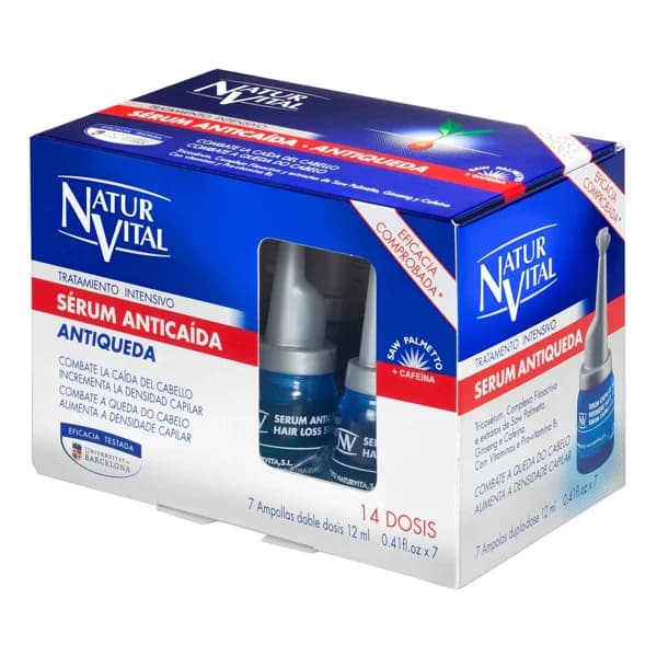 NATUR VITAL Sérum anticaída que aumenta la densidad capilar NATUR VITAL 7 x 12 ml. - 0.08 l - Imagen del producto en Findit