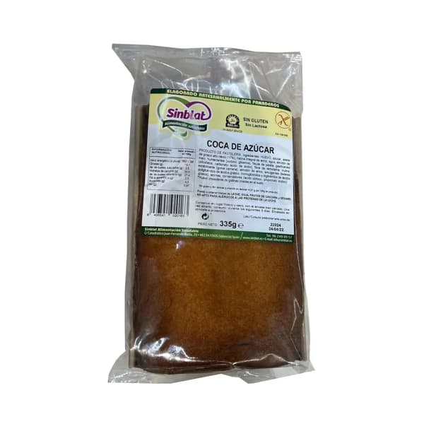 SINBLAT Coca de azúcar sin gluten SINBLAT, 335 g. - 0.34 kg - Imagen del producto en Findit