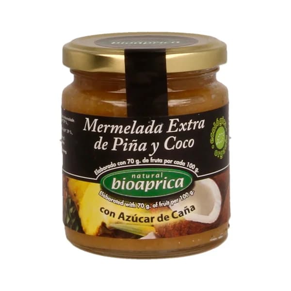 BIOJAM ABEROS Mermelada extra de piña y coco ecológico BIOAPRICA 275 g. - 0.28 kg - Imagen del producto en Findit