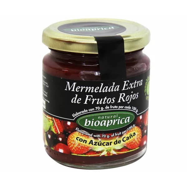 BIOJAM ABEROS Mermelada de frutos rojos con azúcar de caña ecológica BIOAPRICA 275 g. - 0.28 kg - Imagen del producto en Findit