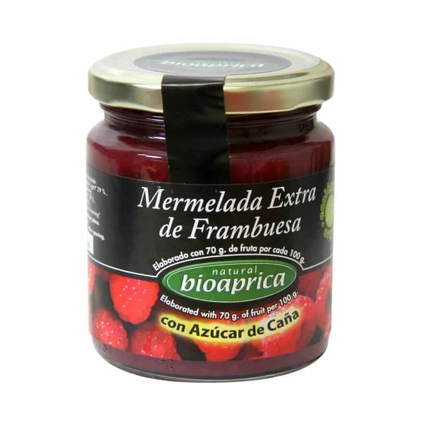 BIOJAM ABEROS Mermelada de frambuesa con azúcar de caña, ecològico BIOAPRICA 275 g. - 0.28 kg - Imagen del producto en Findit