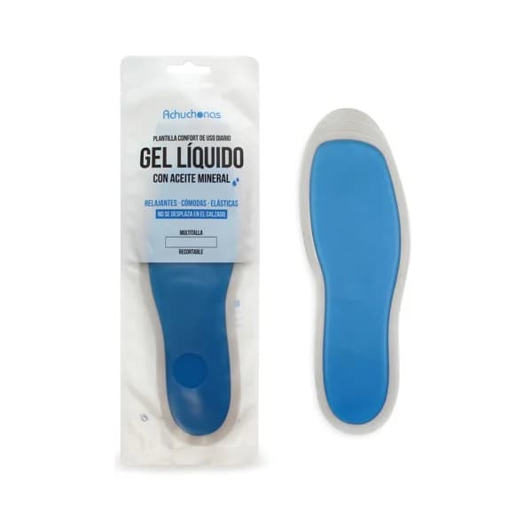Plantillas gel liquido ACHUCHONAS, relajantes, cómodas, elásticas, talla 43/45. - 1 ud - Imagen del producto en Findit